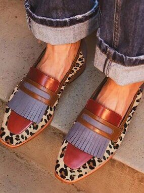 Brown Casual Women's Square Toe Slip-On Shoes